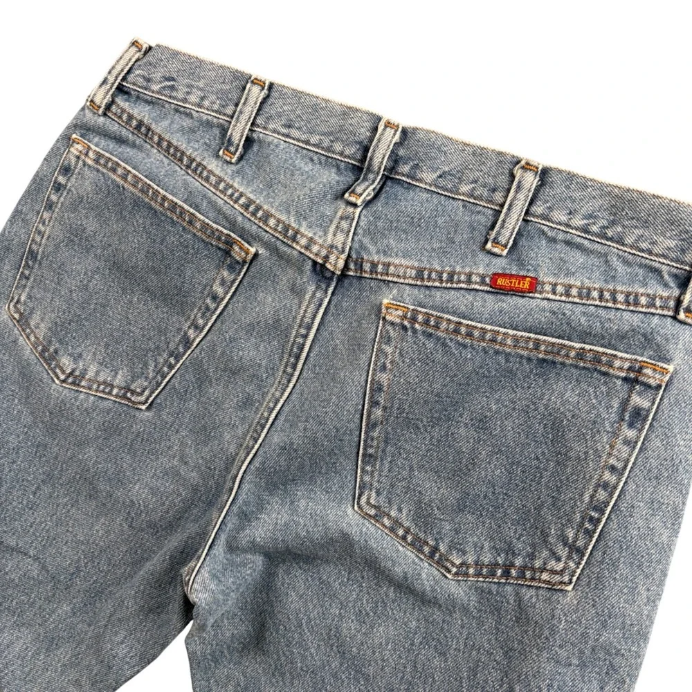 Rustler Regular Fit Jeans Mens 34x26.5 (Tag 34x29) Medium Wash Denim Workwear